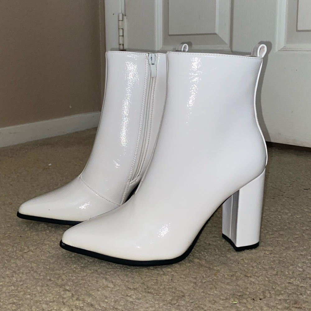 NEW White Booted Heels